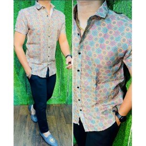 Lycra Printed Men Shirts