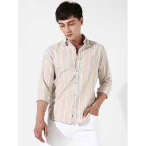 Striped Cotton Casual Shirt