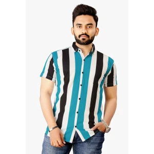 Lycra Printed Men's Casual Shirt