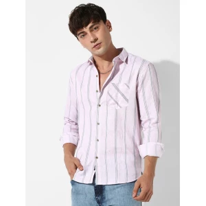 Checks Light Pink Casual Shirt