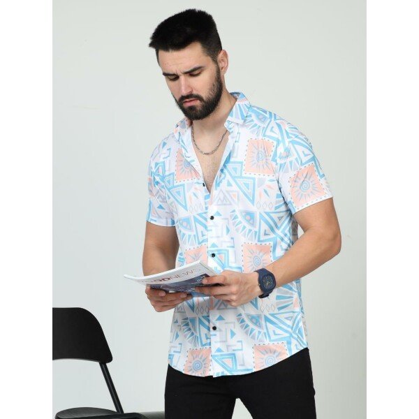 Men's Printed Rayon Half Sleeves Shirt