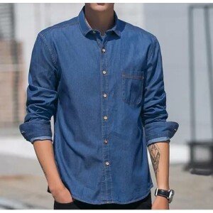 Solid Full Sleeves Mens Casual Shirt