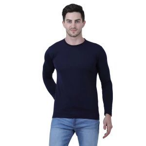 Blend Solid Full Sleeves Men's Stylish Tshirt