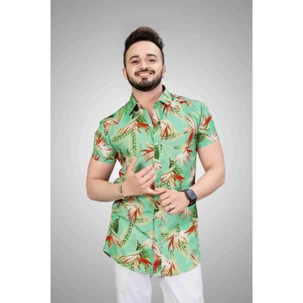 Lycra Printed Men's Shirt