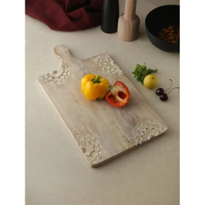 Buy Beige Brown Mango Wood Solid Cheese Boards