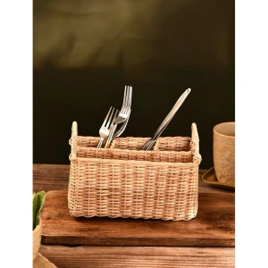 Buy Beige Brown Rattan Hand Crafted Storage