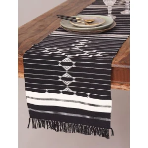 Buy Black Cotton Table Runner