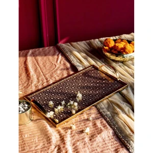 Buy Brown Steel Solid Tray/Platter