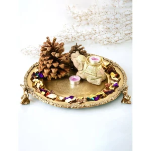 Buy Gold Brass Solid Tray/Platter