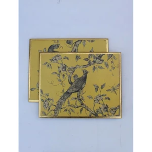 Buy Gold Wood Coaster & Trivet