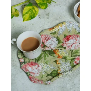 Buy Green Iron Printed Tray/Platter