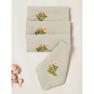 Buy Grey Cotton Printed Table Napkins