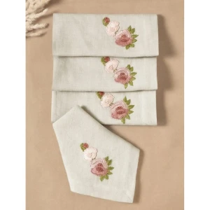 Buy Grey Cotton Printed Table Napkins