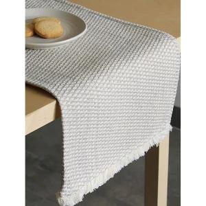 Buy Grey Cotton Table Runner