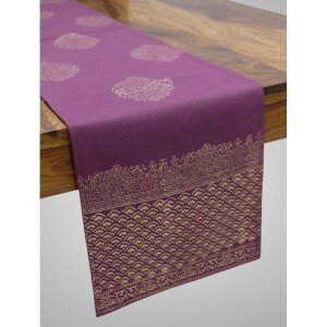 Buy MAROON RED Cotton Printed Rectangle Table Runner