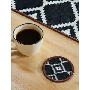 Buy Multicolour Cotton Hand Crafted Coaster & Trivet