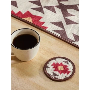 Buy Multicolour Cotton Hand Crafted Coaster & Trivet