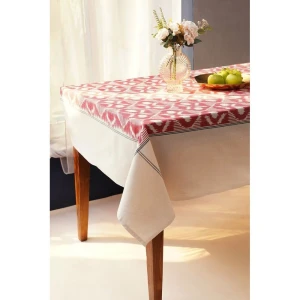 Buy Multicolour Cotton Rectangle Ikkat Table Cloth