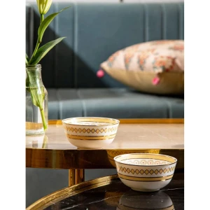 Buy Multicolour Hand Crafted Bone China Bowls