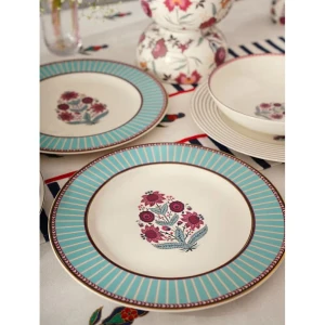 Buy Multicolour Porcelain Hand Painted Plates