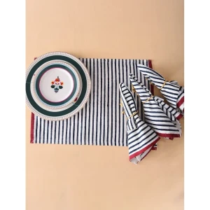 Buy Multicolour Rectangle Cotton Block Print Mats
