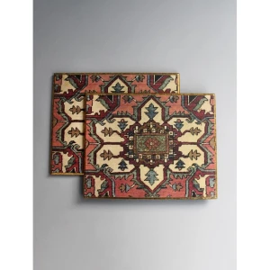 Buy Multicolour Wood Coaster & Trivet