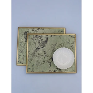 Buy Multicolour Wood Coaster & Trivet