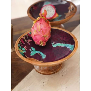 Buy Multicolour Wood Printed Plates
