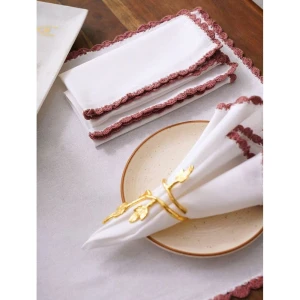 Buy Natural White Cotton Table Napkins