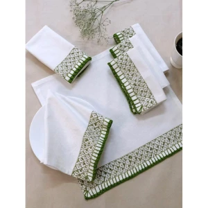 Buy Off White_Cream Cotton Printed Table Napkins