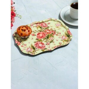 Buy Off White_Cream Iron Printed Tray/Platter