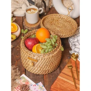 Buy Off White_Cream Rattan Hand Crafted Kitchenware