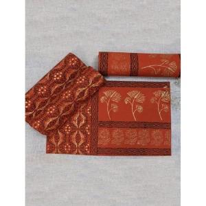 Buy Orange Cotton Canvas Mats