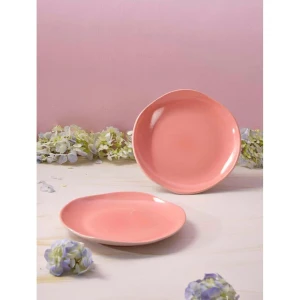 Buy Pink Ceramic Round Hand Crafted Serveware Plates