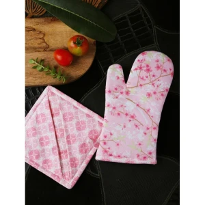 Buy Pink Cotton Printed Table Napkins