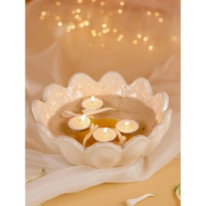 Buy White Hand Crafted Ceramic Bowl