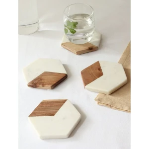 Buy White Marble Coaster & Trivet