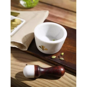 Buy White Marble Mortar Pestle