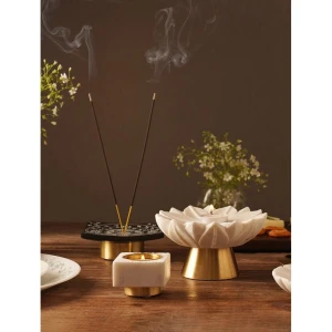 Buy White Solid Marble Abstract Bowls