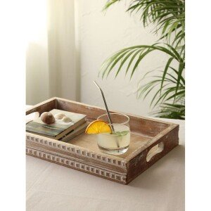 Buy White Wood Solid Tray