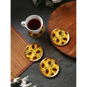 Buy Yellow Iron Hand Crafted Coaster & Trivet