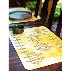 Buy Yellow Rectangle MDF Printed Mats